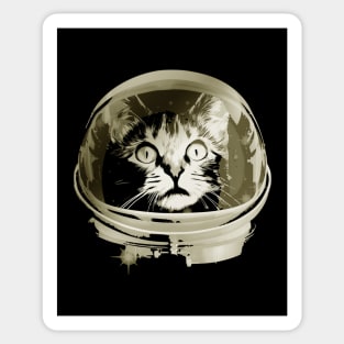 Space Cat Vintage Color Sticker